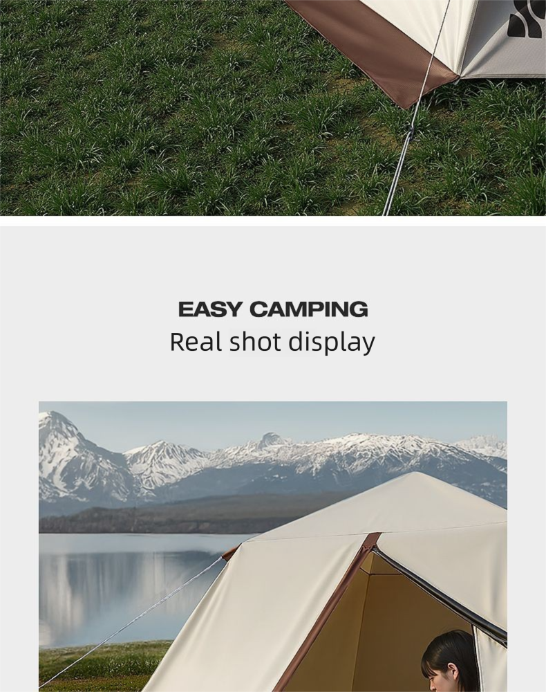 SOYON Tenda da campeggio pieghevole portatile con set completo di attrezzatura antipioggia per esterni durante la notte con montaggio rapido_voghion.com