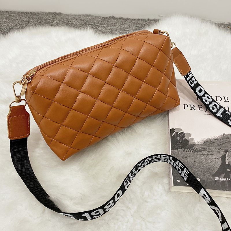 Borsa a tracolla trapuntata per donna, 2022, semplice, casual, con tracolla stampata, piccola, quadrata_voghion.com