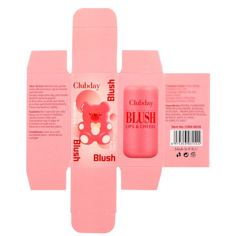 Clubday Beauty Hit Vierfarbiges Rouge Rouge Make-up Neues Produkt Matt Feuchtigkeitsspendend Q Elastic Jelly Blush Stick_voghion.com