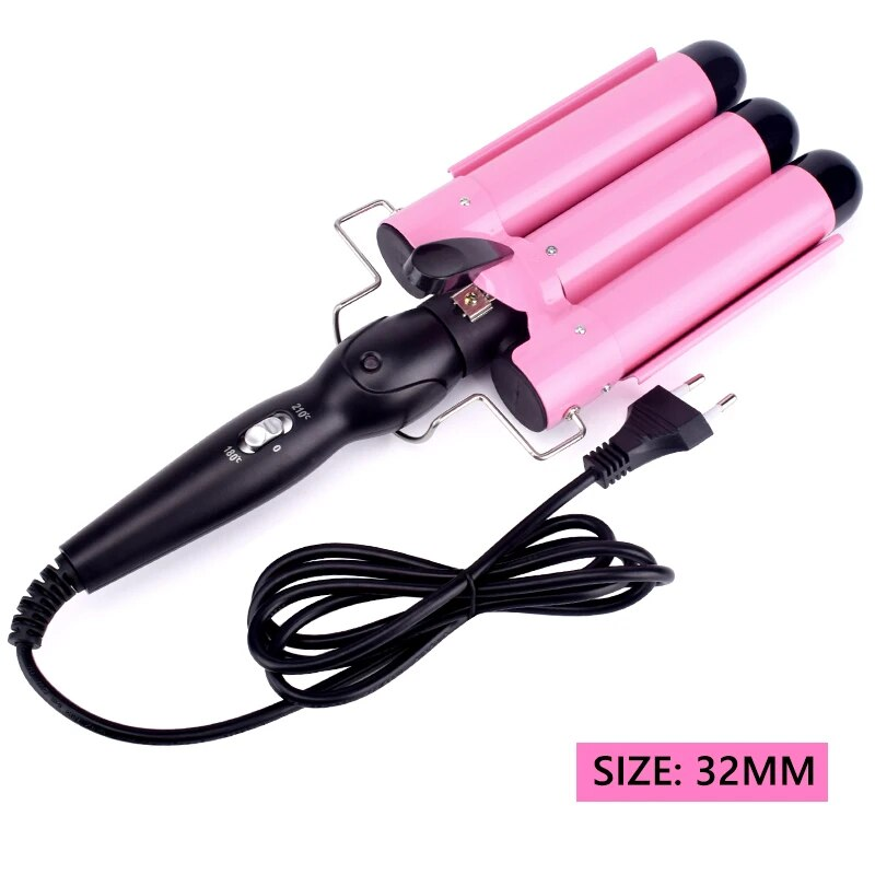 Professionell Keramik Trippelfat Curler Iron Wave Waver Styling Tools Hårstylervägg_voghion.com