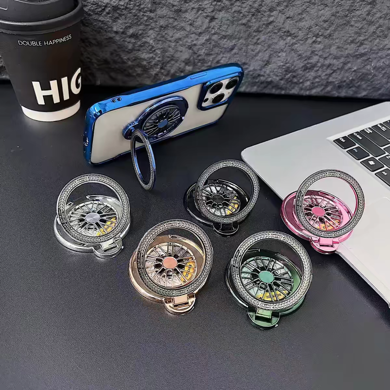 Ny gyro roterende selvklæbende holder dekompression tilbehør multifunktionel desktop trendy mærke telefon universal ring_voghion.com
