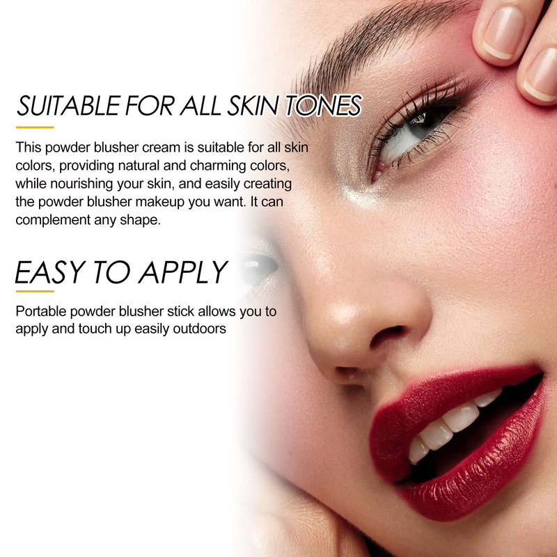 natural, nude makeup, brightens and contours, three-dimensional highlight, delicate waterproof multi-functional blush stick_voghion.com