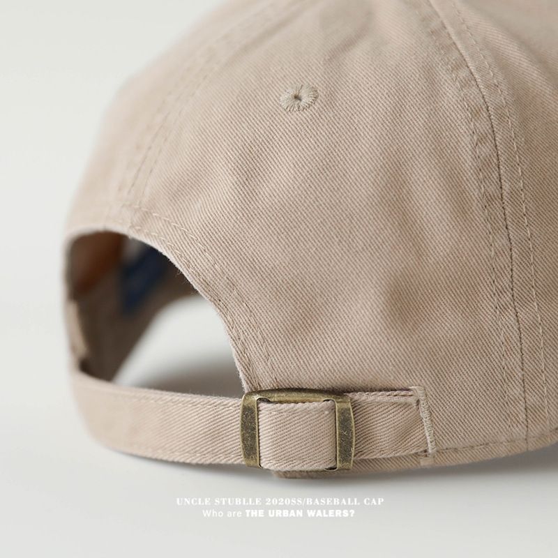 Versione coreana del cappellino da baseball R Label per uomo e donna, casual e versatile, in puro cotone morbido con tesa larga e piccolo cappello parasole._voghion.com