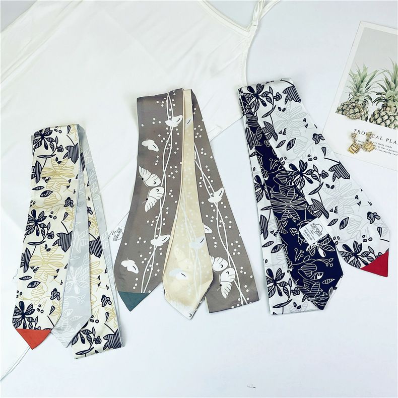Sciarpa per borsa con rilegatura in nastro di protezione per il collo con fascia lunga da donna piccola in stile letterario primaverile ed estivo_voghion.com