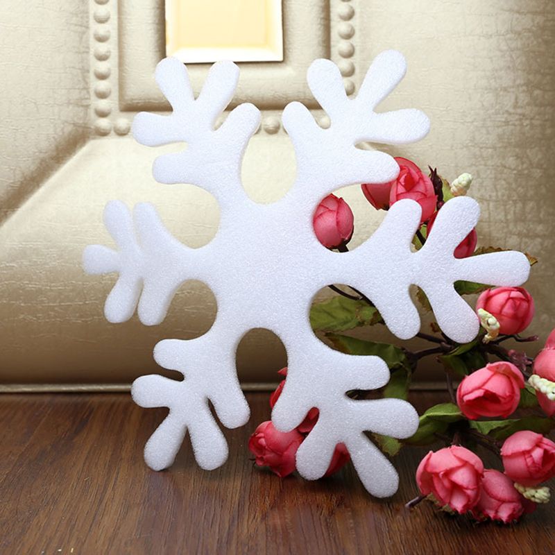 6 Pcs DIY foam White Snowflakes For Home Christmas Party New Year Xmas Tree Pendants Hanging Decoration Window Decoration_voghion.com