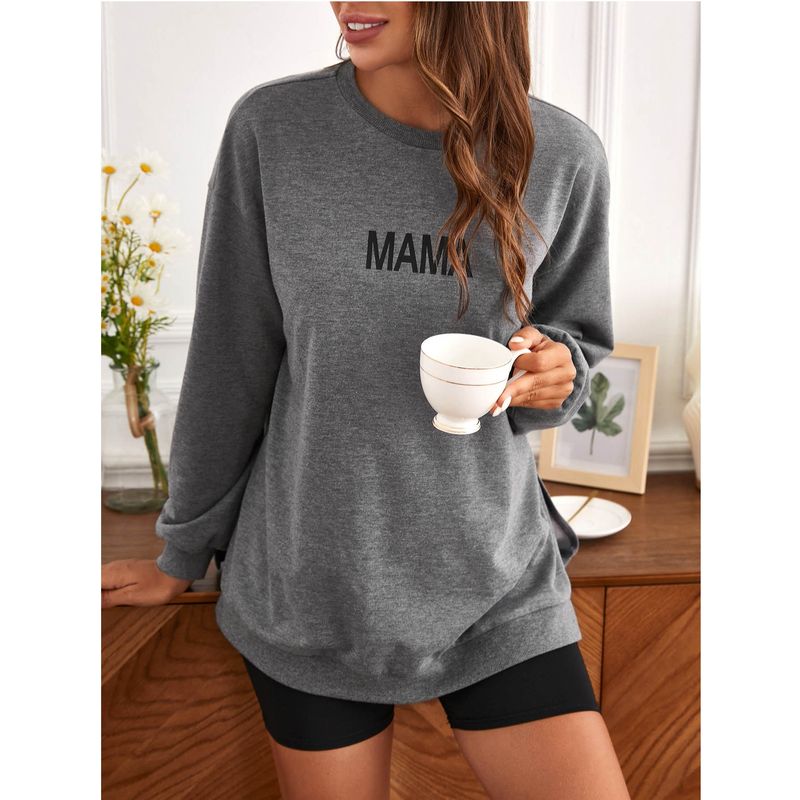 Sudadera con capucha y manga larga con cuello redondo y estampado_voghion.com
