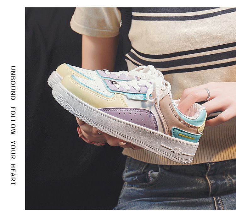Sneakers für Damen im Frühjahr neue Mode vielseitige Wanderschuhe im koreanischen Stil atmungsaktive Casual Sneaker Laufschuhe_voghion.com