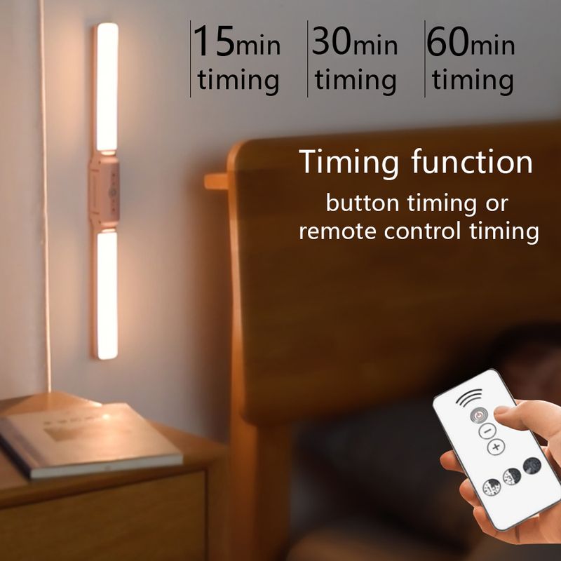 Abajur magnético USB com rotação de cabeça dupla, luminária suspensa para escritório, recarregável, para cabeceira e armário_voghion.com