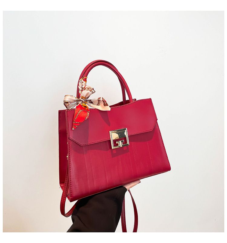 2024 New Silk Scarf Fashion Texture Solid Color Wedding Casual Large Capacity Handbag Shoulder Crossbody Small Square_voghion.com