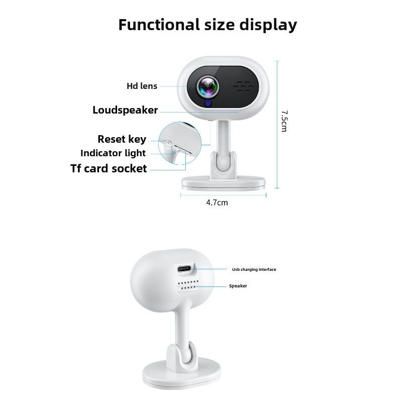 New A4 camera high definition night vision 1080p two-way voice wireless wifi camera_voghion.com