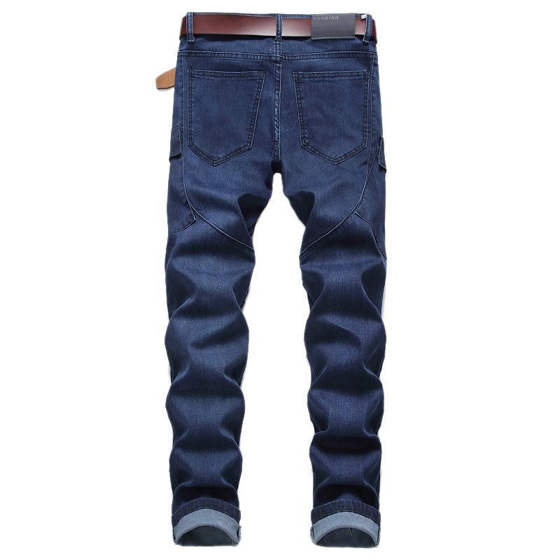 Jeans larghi alla moda da uomo, coordinati, multitasche, con decorazioni, da uomo_voghion.com