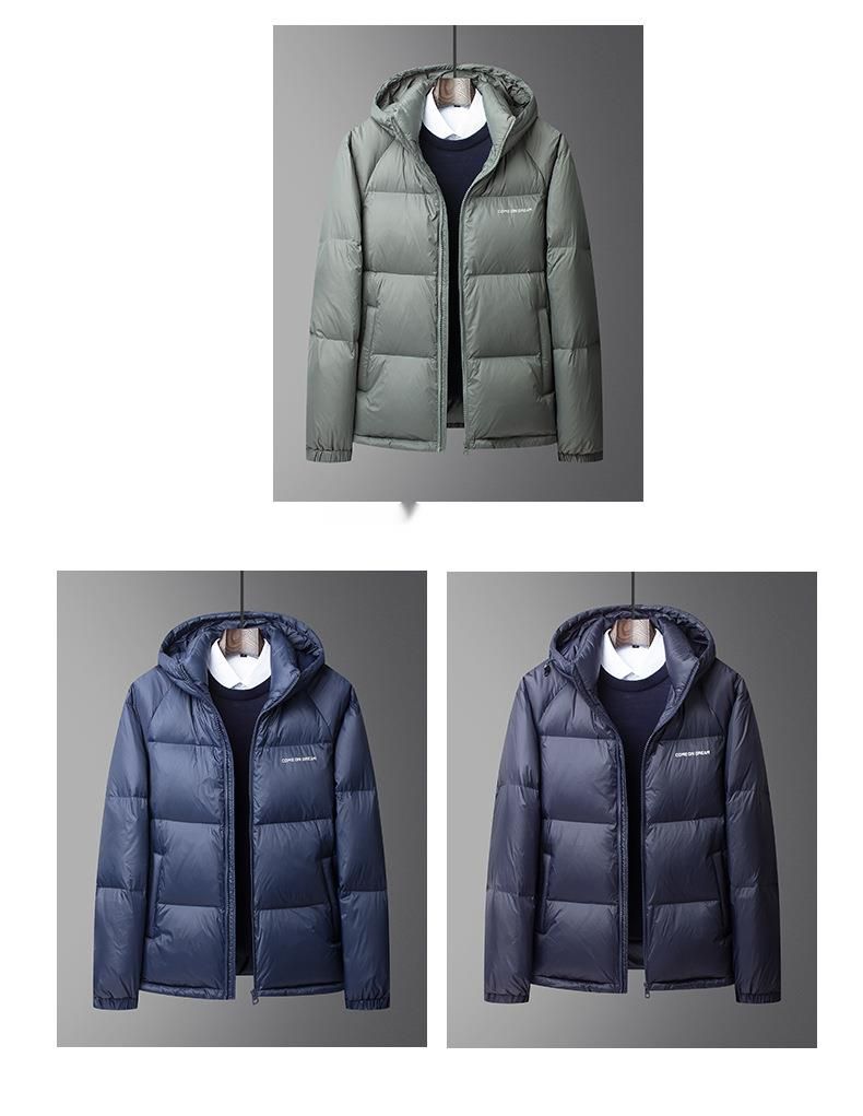 Piumino invernale da uomo con cappuccio, 90% piumino d'anatra, caldo e spesso, nuovo, alla moda, resistente al freddo, corto_voghion.com