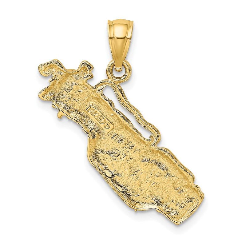 14K 2-D Golf Bag And Clubs Charm_voghion.com