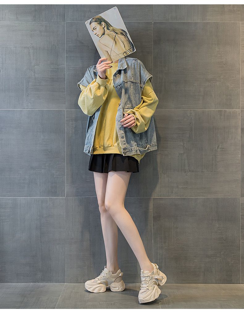 Thick-soled Transparent Mesh And Double-layer Mesh Heightening Dad Shoes Casual Versatile Style Small Women's Shoes_voghion.com