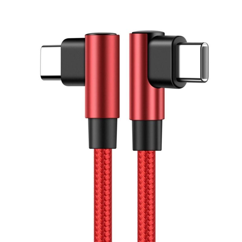 1pc 90 Degree Angle Charging Line Charging Cable Data Wire USB C Cable Data Cord_voghion.com