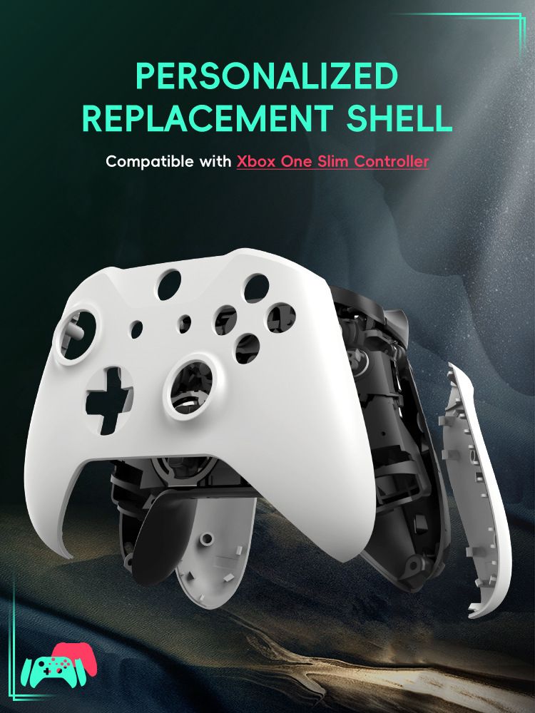 Beskyttelsesetui til Xbox One Slim Controller, X1 Slim Controller, øvre og nedre dæksel, galvaniseret skal, reparationsdele_voghion.com