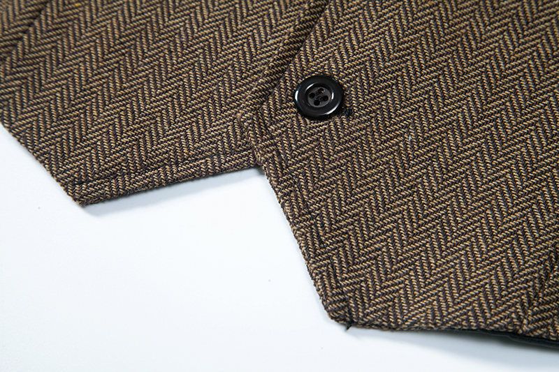 Herren Herbst und Winter Herren Business Anzug Mode Britische Fischgräten Casual Workwear Weste Männer_voghion.com