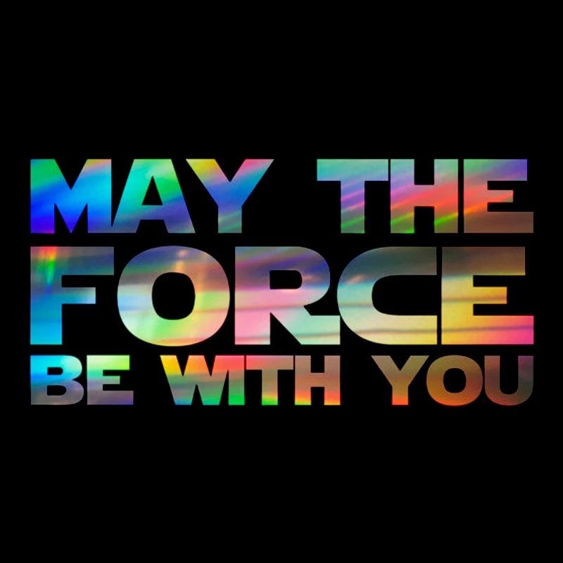 Reflective car sticker may the force be with you English letters body rear window sticker_voghion.com