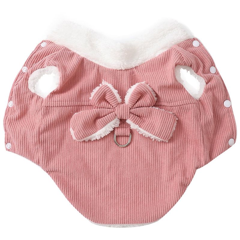 Hundehemd Herbst Winter Leashable Verdickte Katze Warme Pudel Pommerschen Teddy Weste Kleidung_voghion.com