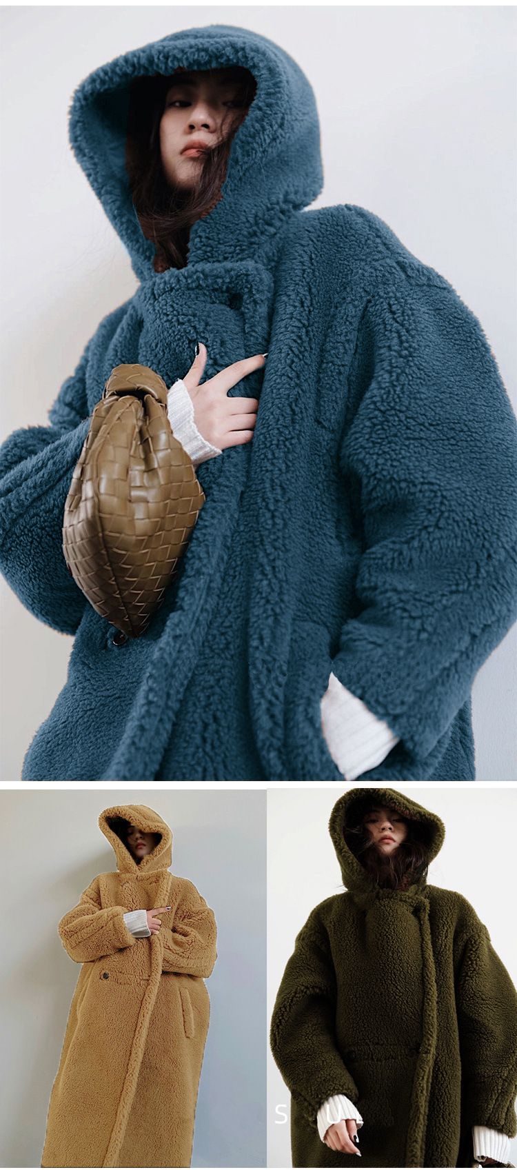 Damenbekleidung Herbst und Winter Lässiger Pelzmantel Damenmantel Mittellanger Kapuzenrevers Modischer Lammwolle-Temperament-Trend_voghion.com
