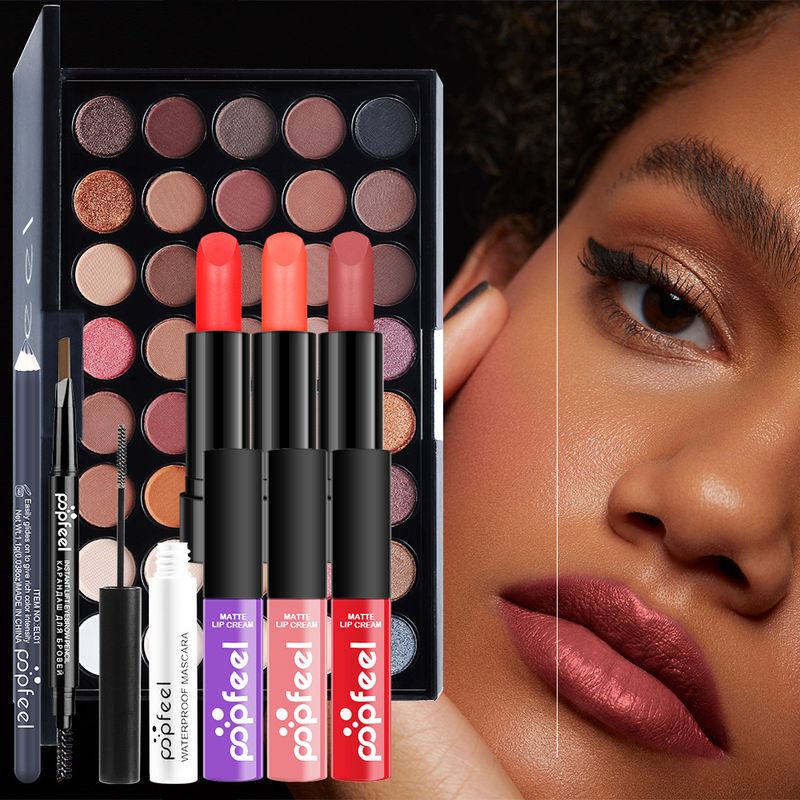 Makeup Sets Wholesale Eye Shadow Lip Gloss Foundation Lipstick Concealer Beginner Studio Makeup Combination Set_voghion.com