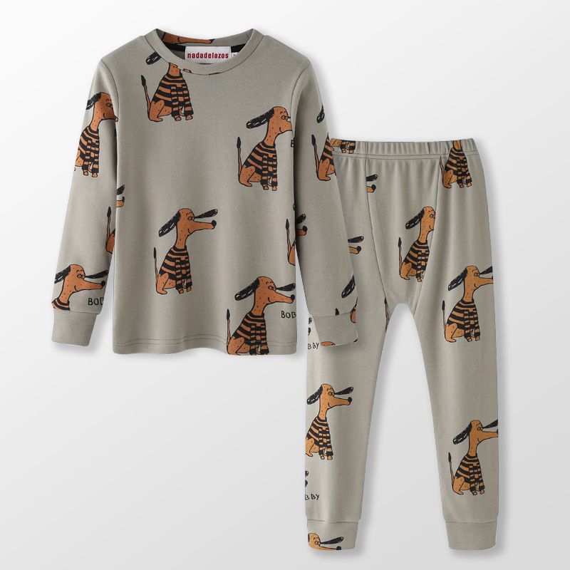 Pijama infantil 100 % algodón suave - Niños y niñas (3-8 años) | Seguridad de primera clase | Estampados de dibujos animados/lisos | 80-140 cm (Paquete de 1)_voghion.com