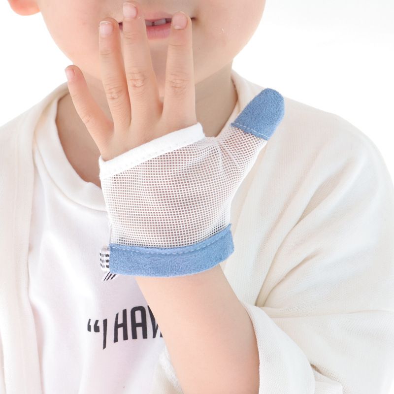 Babys körperliche Anti-Ess-Hand-Handschuhe Daumen Babys Hand-Ess-Hand-Ess-Handschuh Kind Hand-Ess-Sucht Kind Finger-Beiß-Handschuhe_voghion.com