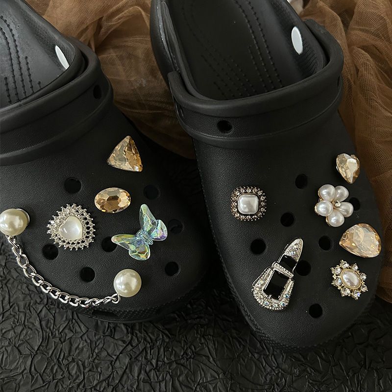 Accessory Light Color Butterfly DIY Shoe Buckle Shoe Flower Pearl_voghion.com