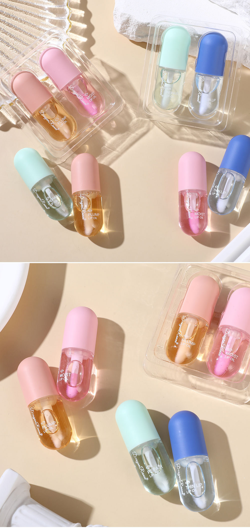 2-Piece Ginger Mint Lip Plumper Set - Lip Care Serum For Hydration, Fuller & Plumper Lips_voghion.com