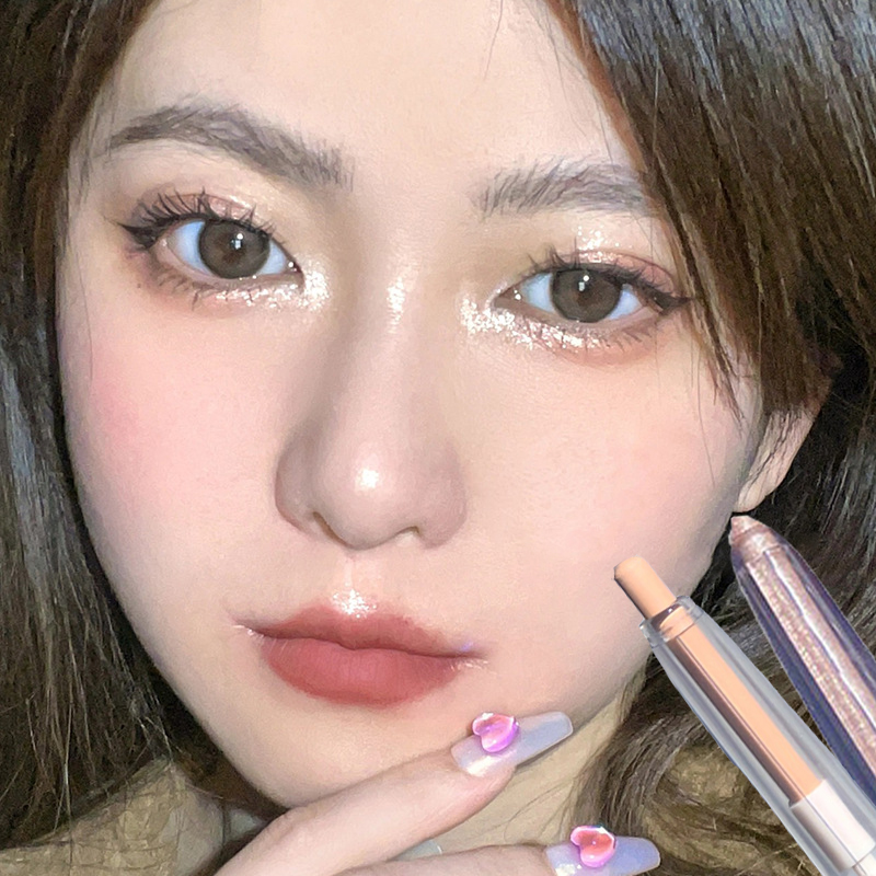 Penna eyeliner con ombretto e glitter scintillanti, penna illuminante opaca perlata, matita per occhi illuminante Silkworm cil_voghion.com