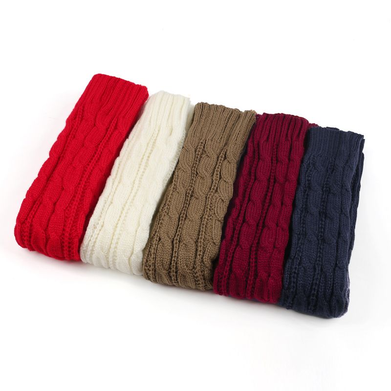 Woolen Long Fingerless Gloves Knitting Fried Dough Twists Figure 8 Open Finger For Women Autumn And Winter Acrylic Wool_voghion.com
