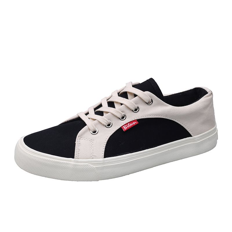 2025 Frühling und Herbst Leinwand ULZZANG Vielseitig Beige Koreanische Ausgabe Student Street Shooting Instagram Board Schuhe Paar_voghion.com