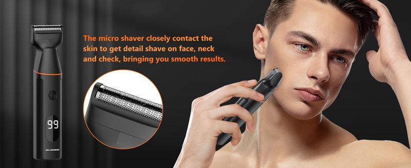 MAXGROOM 4 in 1 Body Kit miesten häpyhiusten nenäpartaleikkuri sähköinen IPX6 vedenpitävä nivusparranajokone miehille_voghion.com