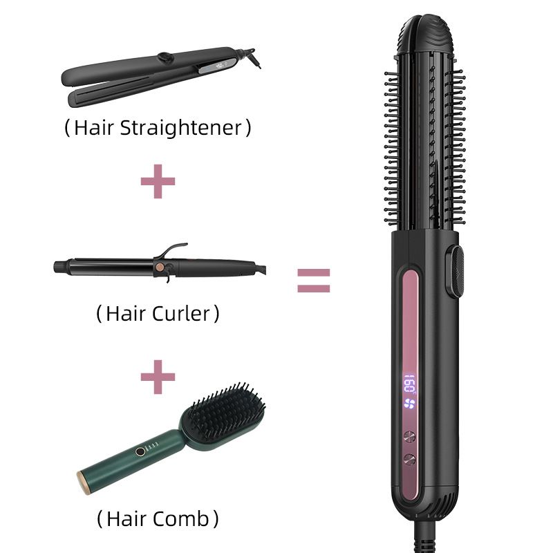 Curl Straight Blow 3 in 1, pettine lisciante, ferro arricciacapelli, vento freddo, styling, ioni negativi, cura dei capelli_voghion.com