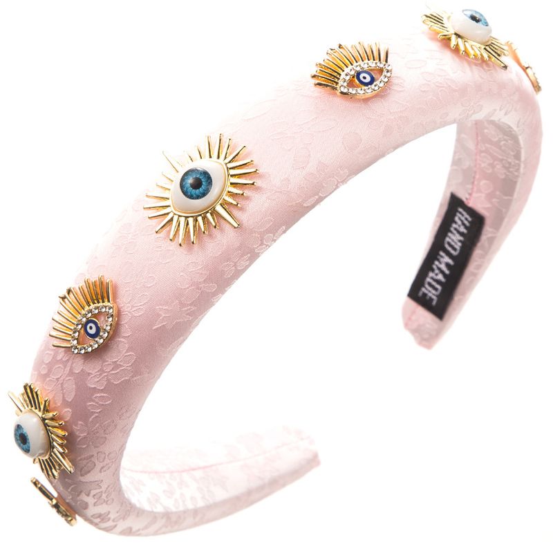 New Trendy Sponge High Skull For Women, Creative Devil's Eye Diamond Studded Party Headband Hair Accessory_voghion.com