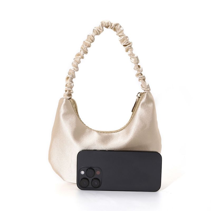 Borsa a mano plissettata Cloud 2024, casual, in raso, monospalla, elegante e versatile, da sera a mezzaluna da donna_voghion.com