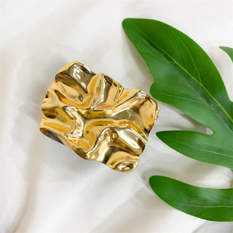 Personalized Metal Instagram Style Creative Irregular Folding Electroplated Phone Stand Scalable Lazy Desktop Airbag_voghion.com