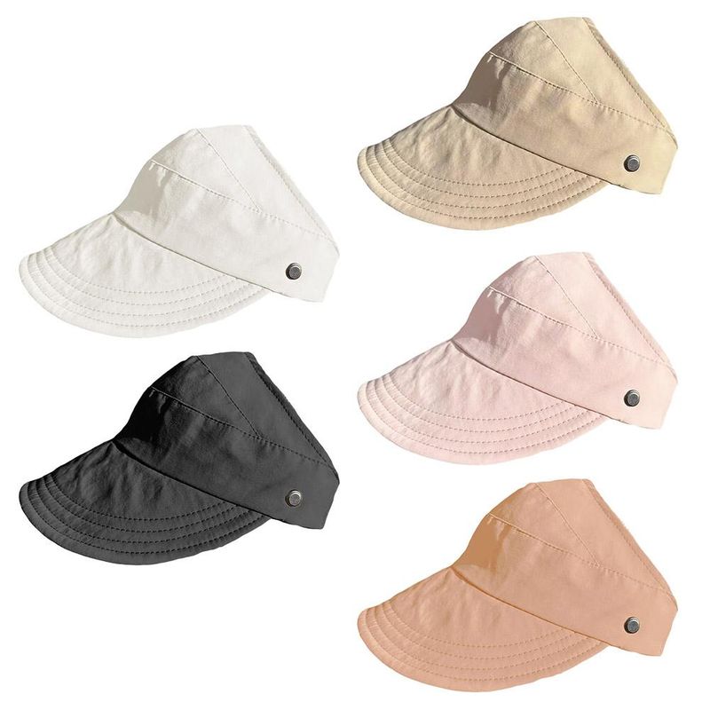Neuheiten UV-Fischerhut für den Sommer, Strand, Sonnenschutz, tragbar, faltbar, breitkrempige Hüte, verstellbare Halbkrempe_voghion.com