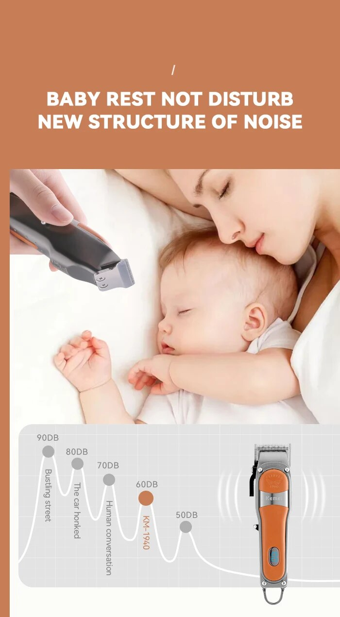 Kemei Professional Fade Hair Clipper Combo Zero Gapped Cordless Edge Hair Trimmer Barber Shop Electric 2 Hair Cutting Machines_voghion.com