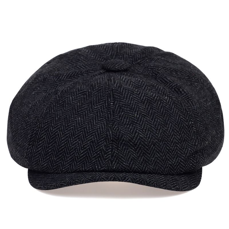Neu eingetroffen Mode Wolle Newsboy Neue Männer Herringbone Schiebermützen Frauen Kaffee Britische Gatsby Cap Herbst Winter Wollmütze_voghion.com