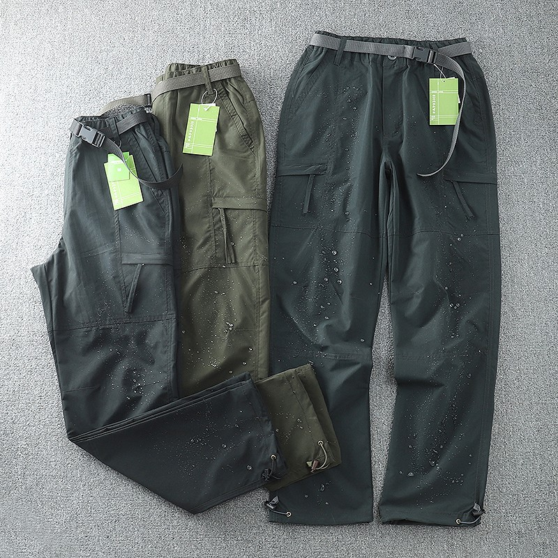 Winddichte und wasserdichte Outdoor-Samt-Softshell-Hose Gerade Winter-Freizeithose Multi-Bag-Tooling Herren_voghion.com