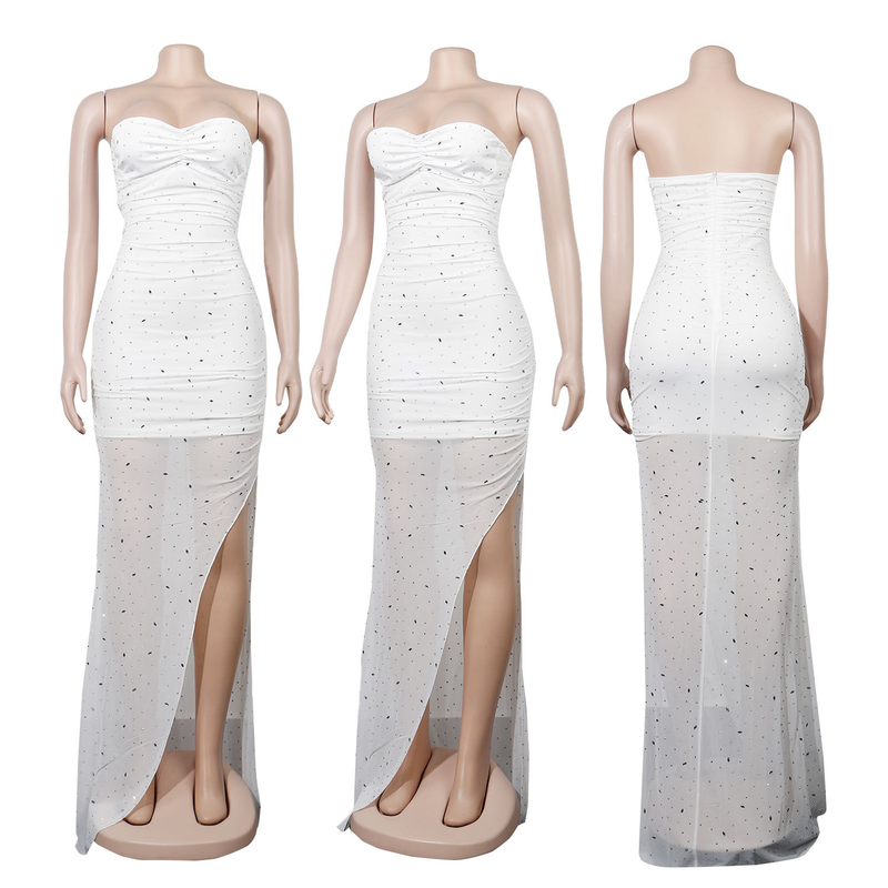 Women's fashion sexy slim drill dress_voghion.com