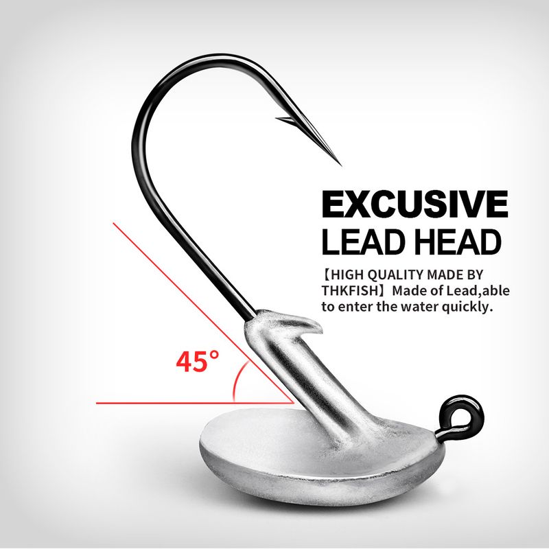 High Carbon Steel Lure Blood Groove Jig Head 3.5g 5g 7g 10g 14g Soft Worm Hook_voghion.com