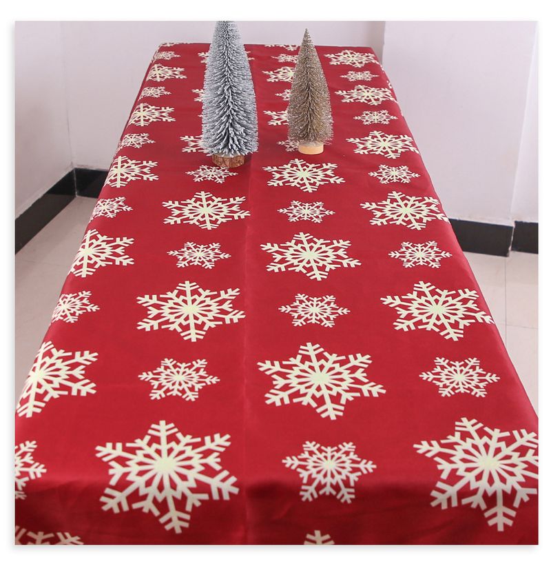 Home & Garden New Christmas Decorations Christmas Polyester Snowflake Tablecloth Christmas Table Decorations Anti-fouling Tablecloth_voghion.com
