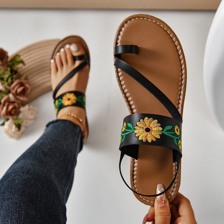 sono state spedite grandi quantità di merci, molti set di dita dei piedi con fibbia a una linea, tacco basso piatto (piccolo_voghion.com