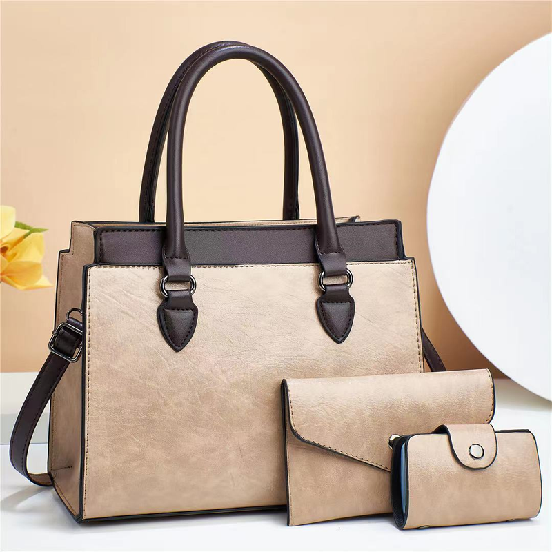 2023 New Trendy Women's Three Piece Set Commuter Fashion Handbag Single Shoulder Crossbody Mom's Middle Age Style Bag_voghion.com