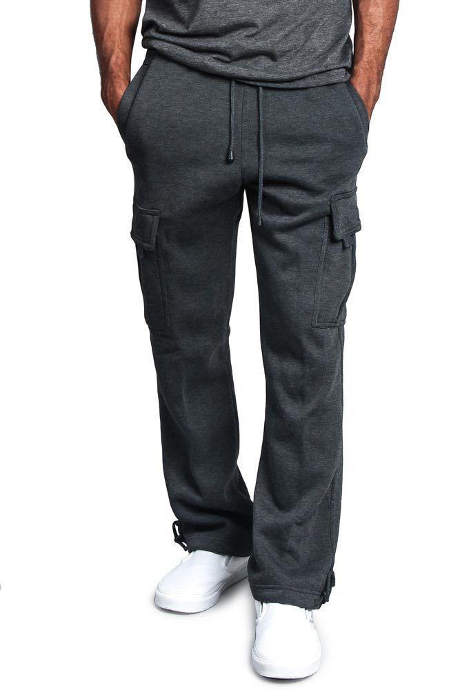 Men's Casual Drawstring Elastic Leg Pants Vintage Baggy Multi-pocket Overalls Sweatpants_voghion.com