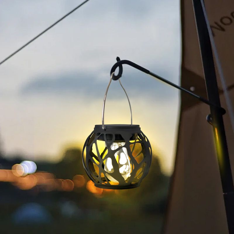 Adjustable Warm White Solar LED Lantern – 10W Hanging Light For Garden, Patio & Yard Decor 100LM, ABS Shell, Dimmable, IP65 Waterproof_voghion.com