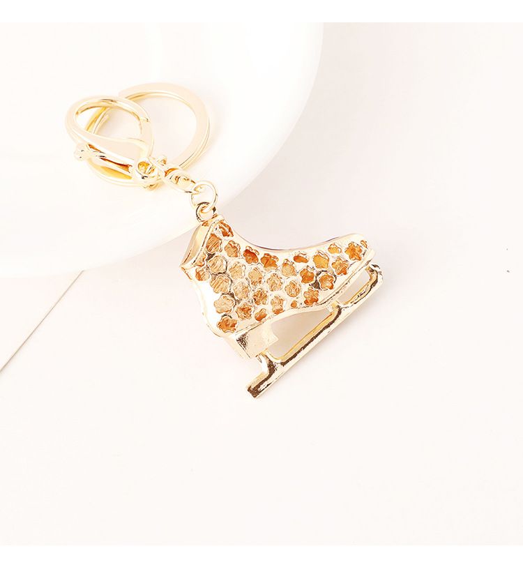 Squisito ciondolo per auto tempestato di diamanti, accessori per neonati, piccolo regalo, pattini da ghiaccio, scarpe, portachiavi_voghion.com