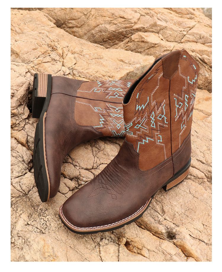 Retro Western kauboi pikad rüütlisaapad mees_voghion.com
